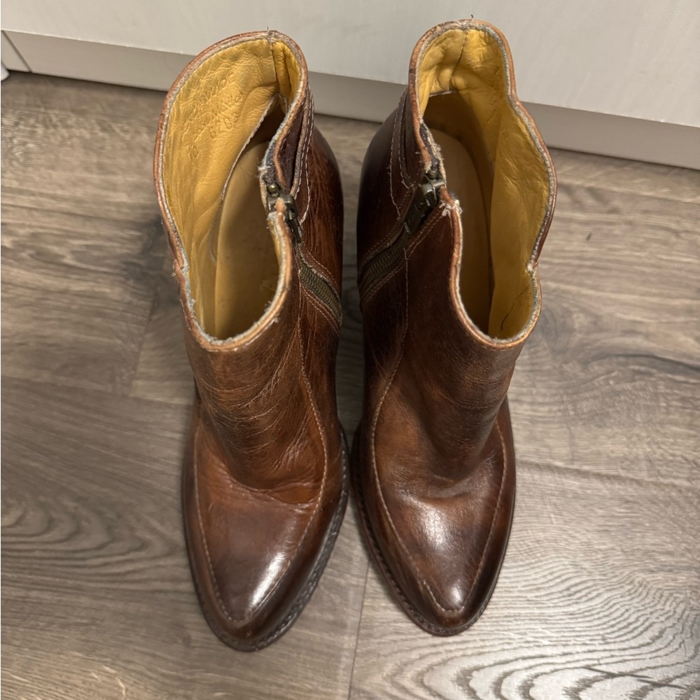 BED|STU Isla Distressed Brown - Teak Leather Ankle Boots - Picture 2 of 9